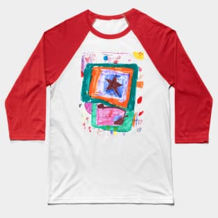 Geometric funky universe - Homeschool Art Class 2021/22 Artist Collab T-Shirt Baseball T-Shirt